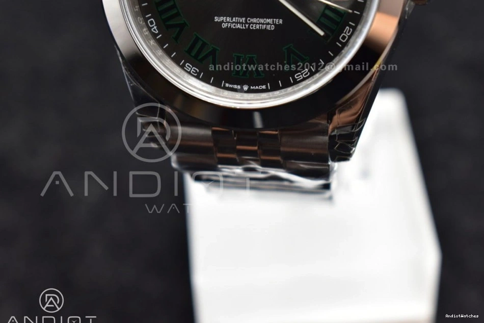 VS FashionForward 41 Jubilee Steel 642 on Green 1:1 126334 DateJust Roman VSF Gray 904L Best Dial SS Edition Bracelet 0923